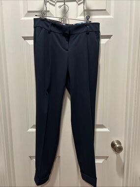 The Savile Row Co Classic Navy Tailored Dress Trousers